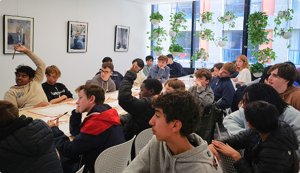 Classroom of teenagers